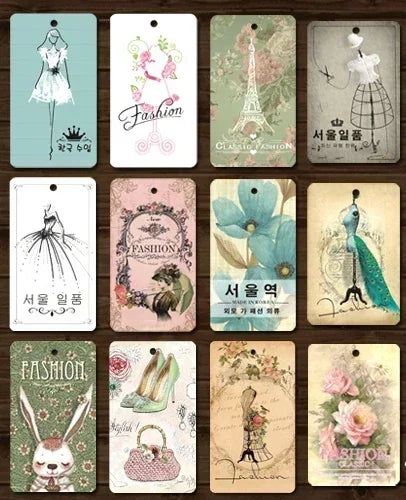 250pcs/lot Clothing Printing Hang Tags Price Tag in Stock Labels for Clothes Personalizar Etiquetas