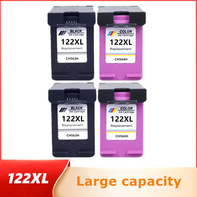 Compatible 122XL Ink Cartridge for HP122 for HP 122 for Deskjet 1000 1050 2000 2050s 3000 3050A 3052A 3054 1010 1510 2540