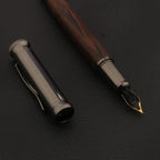 1pc wood Fountain Pen Tiger skin pattern Gun Grey Stationery Office School Supplies new ink pen
