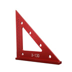 TS-3 Square Hole ruler Woodworking T-type Scribe Mark Measurement Tool Aluminum Alloy Precision Cross-calibration Ruler