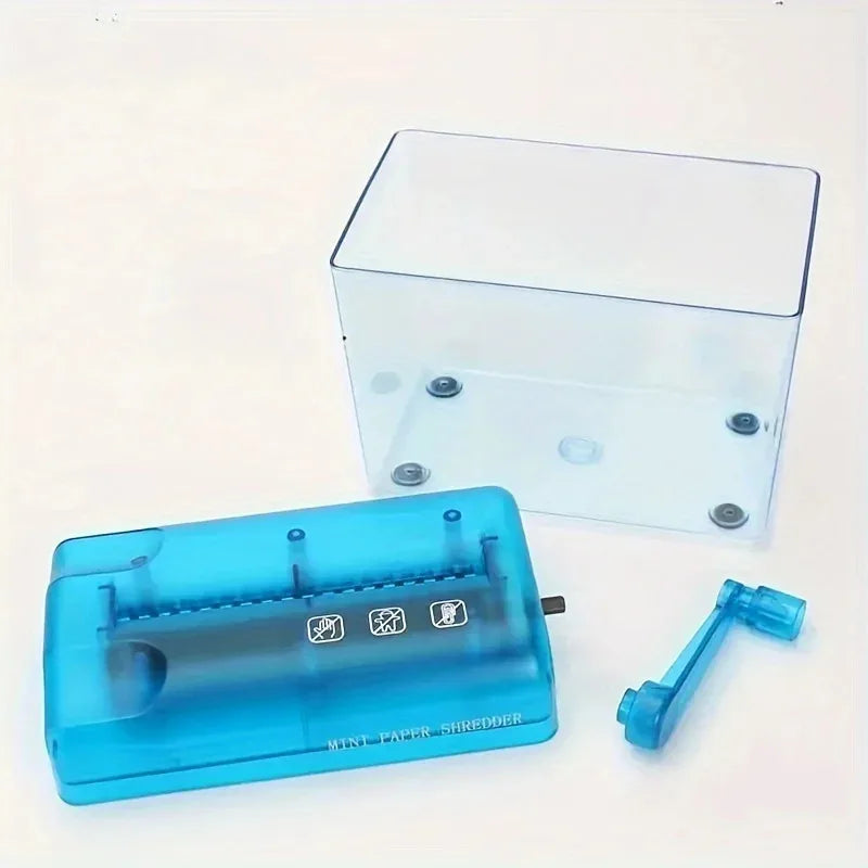 Small Hand-Cranked Shredder - Non-Electric Practical Tool for A4/A6 Paper, Household Paper Shredding Solution