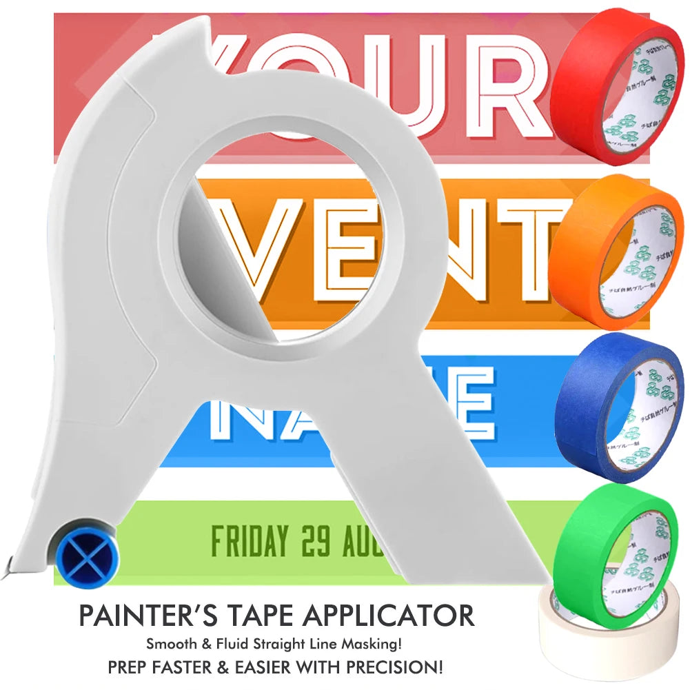 New Painter Masking Tape Applicator Dispenser Machine Adhesive Tape with Tape Cutting Tool for Repair and Beautify Crack in Tile