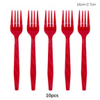 Rose Gold Disposable Knife Fork Spoon Cutlery Set Disposable Tableware Birthday Party Decorations Wedding Baby Shower Supplies