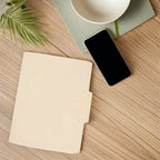 5Pcs Manila File Folders Pressboard Document Organizer Letter Size Beige Office School Classroom Business Filing Supplies