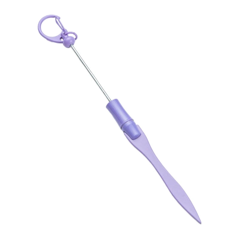 Beadable Letter Opener Metal Letter Opener with Keychain Clip, Beadable Envelope Opener Gift for Student Teacher 896C