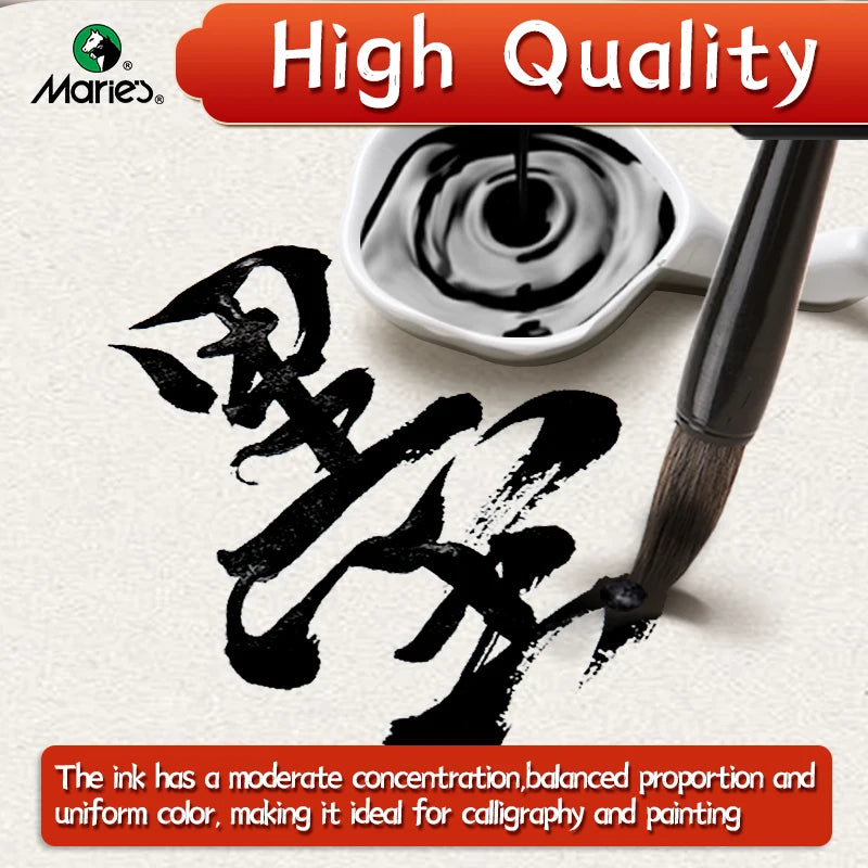 1pc 100g/250g/500g Marie's Calligraphy & Sumi Liquid Ink Bottle for Artists for Practice Chinese Traditional Art Works