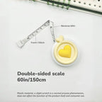 1pc Compact Retractable Pastel Heart-Shaped Mini Tape Measure - for Body Measurements, Clothing