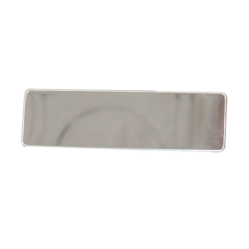 20pcs Laser Engraving Name Badge Holder Round Corner Stainless Steel Badge Blank Material 70x20mm