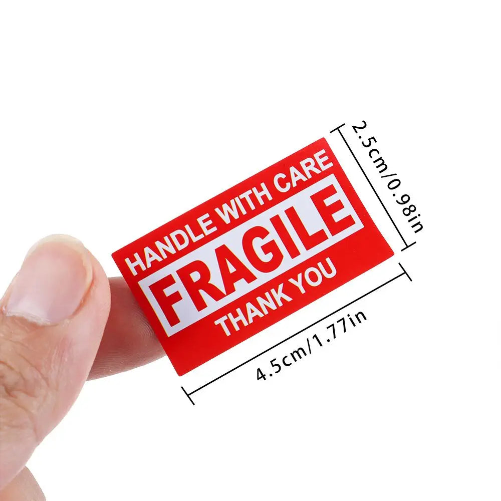 60/250pcs Fragile Warning Label Sticker Please Handle With Care For Goods Shipping Express Label Packaging Warning Sign Tag