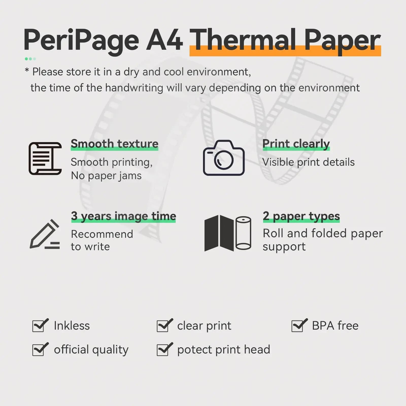 A4 Thermal Paper Printer Paper for A4 Portable Printer,For M08F-Letter, M08F M832,M833, M834,M835, 8.27"×11.69” Size, 100 sheets