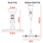 Transparent Clip Plastic Double Clip Adjustable Sign Card Display Holder Advertising Folder Clamp Office School Binding Supplies