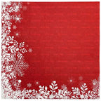 20pcs 33cm 2Ply Christmas Red Snowflake Paper Napkins Christmas Decoration Supplies Ice Festival Party Printed Napkins