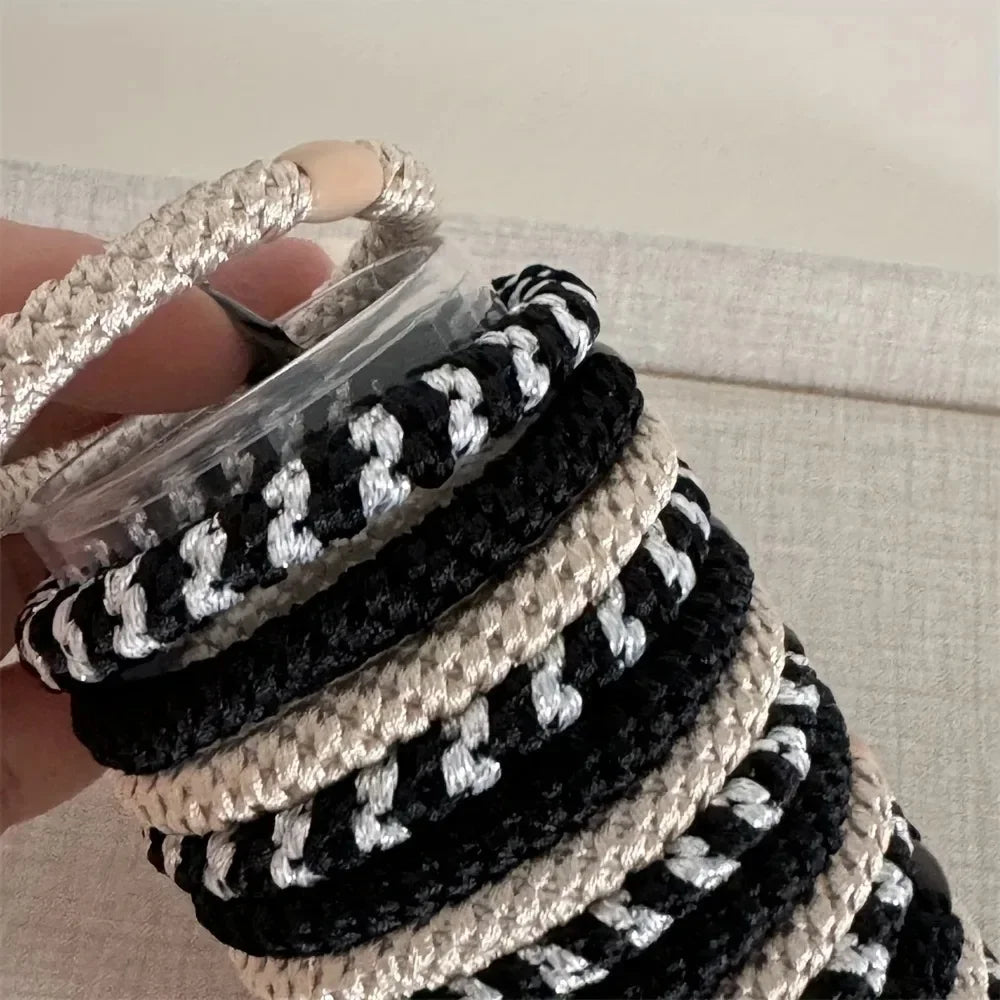 15pcs/box High Elastic Hair Rubber Bands For Women Black Hair Tie Girls Ponytail Holder Hair Rope Hairbands hair accessories