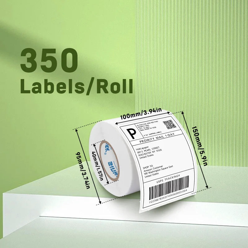 4"x6" Thermal Label Paper 100x150mm 350 Sheets/Roll Adhesive Stickers For Shipping Label Printer DHL UPS Express Barcode