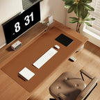 Desk Pad Protector, Mouse Pad, Office Desk Mat, Non-Slip with Stitched Edges PU Leather Desk Blotter for Office Home School