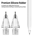 4-1Pcs Replacement Pencil Tips for Apple Pencil 1 2 3 Pro/USB-C Silicone Protective Cap Touch Screen Stylus Pen Nibs for IPencil