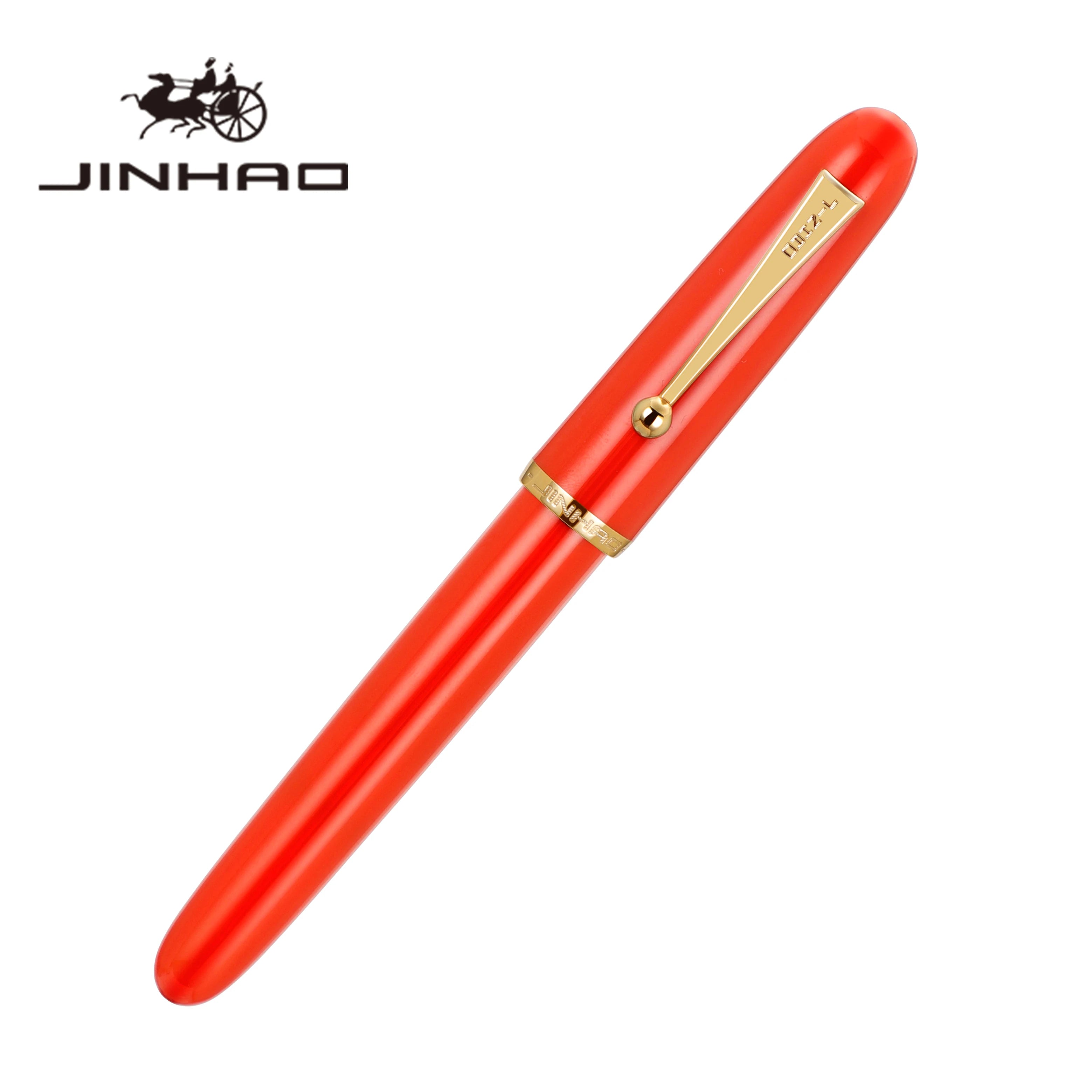 1pc Jinhao 9016/9013 Acrylic Fountain Pen Dadao Series Transparent Brown EF/F/M Nib with Large Capacity Ink Converter