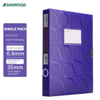SUNWOOD Plato Series A4 File Organizer Boxes,  Colorful Document Storage Folders, Mixed Colors, FBE4006,FBE4007