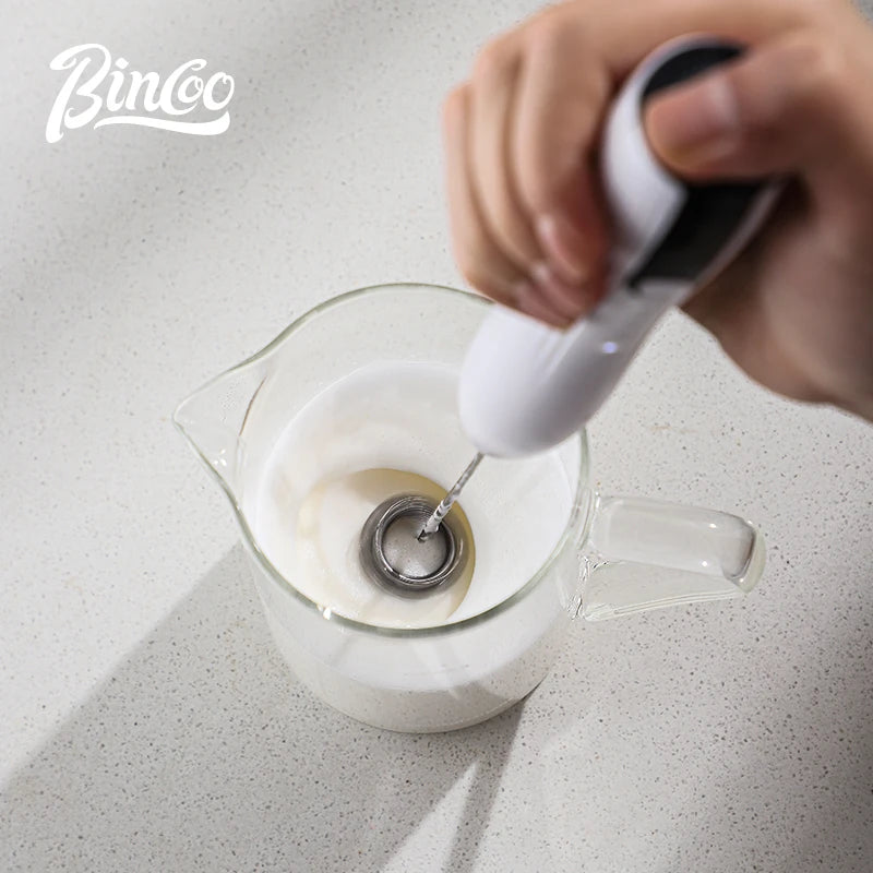 Bincoo-Electric Coffee Milk Maker, Handheld Household Mixer, Adjustable Double-Headed Gear