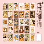 30sheets Kawaii Cartoon Animal Diary Illustration Commemorative Card Postcard Handmade Scrapbooking Material Card Paper