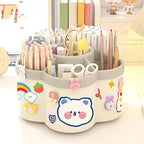 Large Capacity 360° Rotating Pen Holder Multifunctional Desktop Organizer for Stationery  Storage Box Multiple Office Supplies
