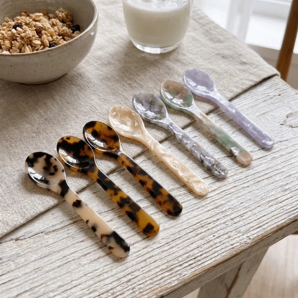 Kitchen Tableware Acetic Acid Dessert Spoon Colorful INS Coffee Spoon Decorative Lovely Teaspoon French Photo Props