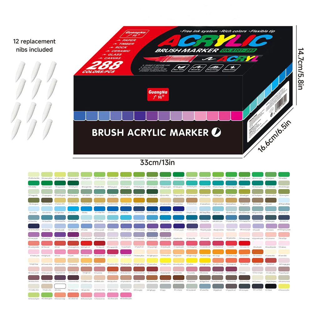168/120/72/60/48/36/24/12pcs Dual Tips Artist Markers Set Acrylic Marker Set Ideal For School, Office Decor, And Artistic Gifts