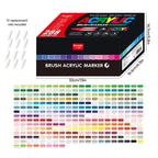 168/120/72/60/48/36/24/12pcs Dual Tips Artist Markers Set Acrylic Marker Set Ideal For School, Office Decor, And Artistic Gifts