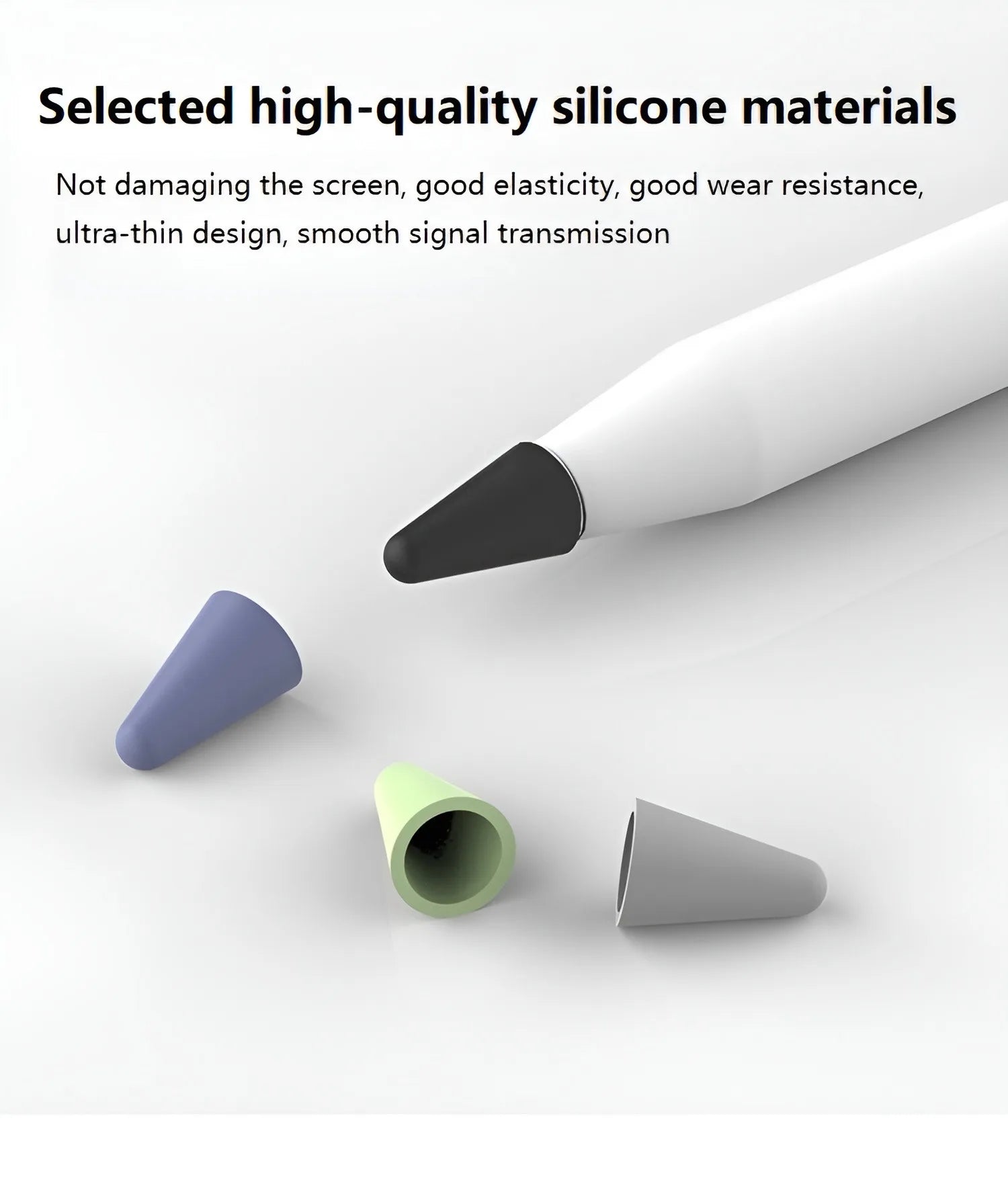 8pcs Soft Silicone Nib Cover For Apple Pencil 1 2 Tip Case Sleeve For Apple Pencil 1st 2nd Gen Touchscreen Stylus Pen Nib Case
