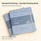40sheet Tearable Drawing Notebook Sketchbook Handbook 250gsm Paper Mini Book for Watercolor Acrylic Marker Pen Gouache