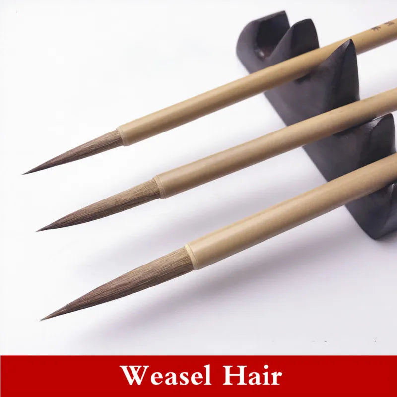 Long Hair Painting Fine Line Mixed Hair Brush Small Regular Script Calligraphy Painting Brush Scripture Copying Craft Supplies