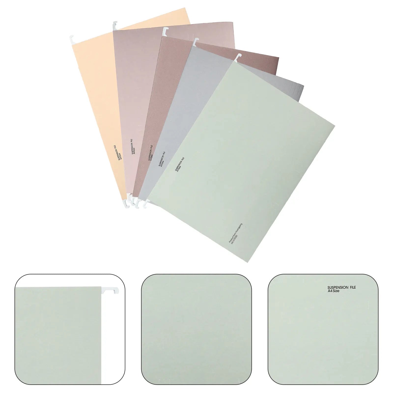 5Pcs Hanging File Folder Set Heavy Duty Metal Reinforced Receipts Organizer Portable Office School Home Bills Holder Document