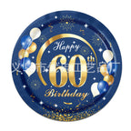 18th 30th 40th 50th 60th 70th Birthday Decorations Men Women Blue Birthday Happy Birthday  Plates Cup Tableware Anniversary