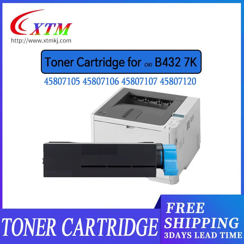 7K Compatible 45807105 45807106 45807107 4580720 Toner Cartridge for OKI Data B412 B432 MB472 MB492 printer laser drum unit
