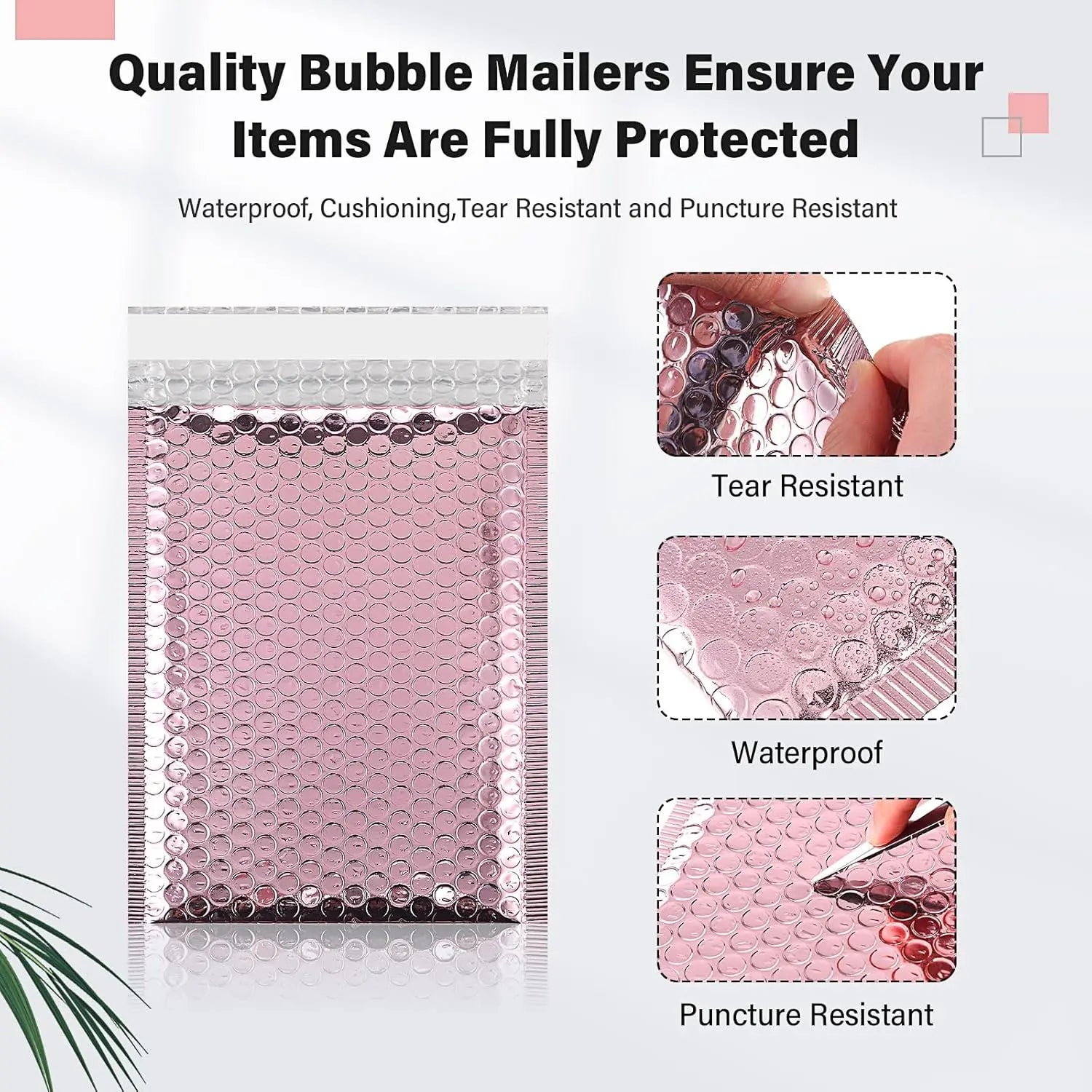 50pcs Envelopes Shipping Packaging Bags Holographic Mailer Laser Small Business Supplies Bubble Envelope Mailers Mailing Office