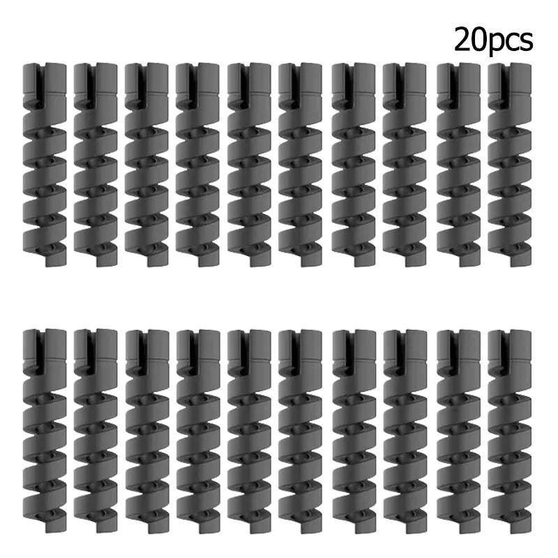 10pcs Cable Protector Silicone Charge Cable Spiral Winder Wire End Cord Savers Cover For Phone USB Charger Cable Accessories