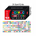 168/120/72/60/48/36/24/12pcs Dual Tips Artist Markers Set Acrylic Marker Set Ideal For School, Office Decor, And Artistic Gifts