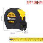 Precise Clear Steel Tape Measure Retractable 3M/5M/7.5M/10M Thickened Rubberized Woodworking Wear-resistant Tool Tape Ruler