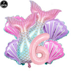 Mermaid Party Supplies Mermaid Scales Pattern Paper Plate Cup Napkin Popcorn Box Food Bowl Girl Birthday Party Baby Shower Decor