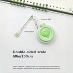 1pc Compact Retractable Pastel Heart-Shaped Mini Tape Measure - for Body Measurements, Clothing