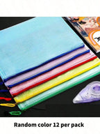 Large Capacity Waterproof A4 File Bag Zipper Document Storage Bag for Desktop Game School Textbook Suitable Office Supplies