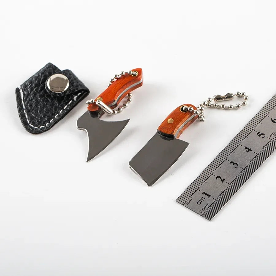 XUQIAN 6pcs Mini Knife Set Pocket Knife Set Tiny Knife Chef Keychain With Sheath For Package Opener Box Cutter Letter Opener