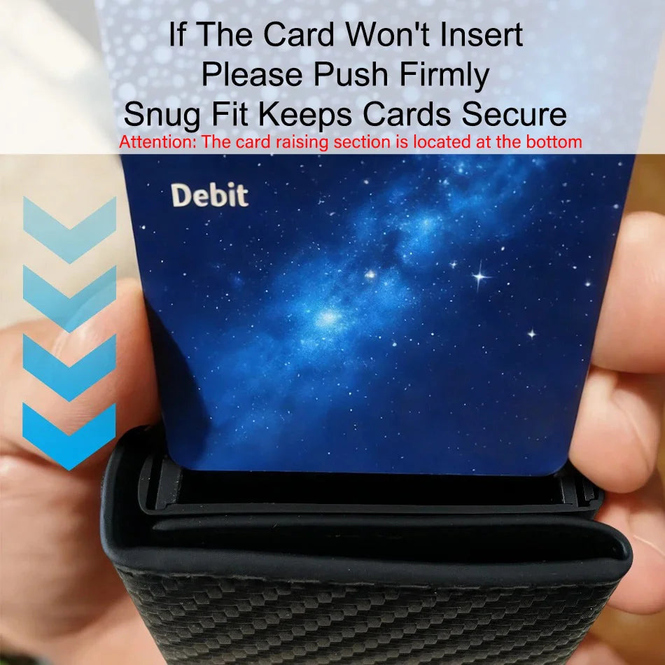 Rfid Credit Card Holder Money Bag Luxury Carbon Fiber Id Bank Cardholder Coin Purse Minimalist Wallet for Men Carteira Masculina
