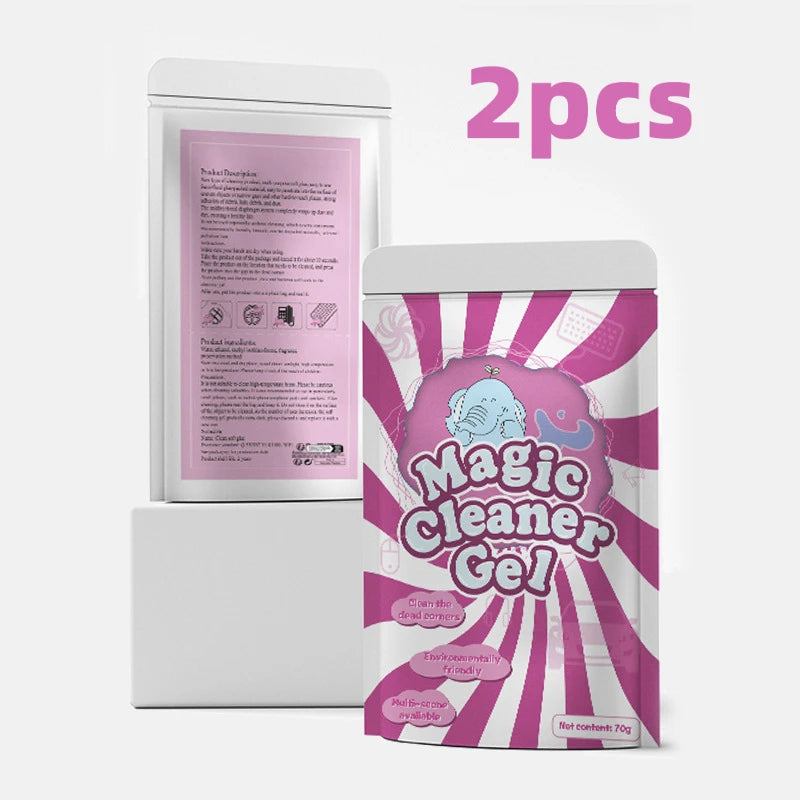 Car Cleaning Gel - Magic Dust Remover for Auto Interior & Keyboard, Reusable Slime Mud for Detailing Tools （blue/pink）