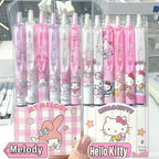 6 Pcs/Set Hello Kitty Melody Limited Edition High Quality Gel Pen Cartoon Series Black 0.5mm Student/Office Daily Stationery