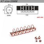 30mm A5A6A7 Notebook 6-Hole Binder Clips Binding Replacement Clip Metal Rings Accessories Loose-leaf Budget Binder Binding Rings