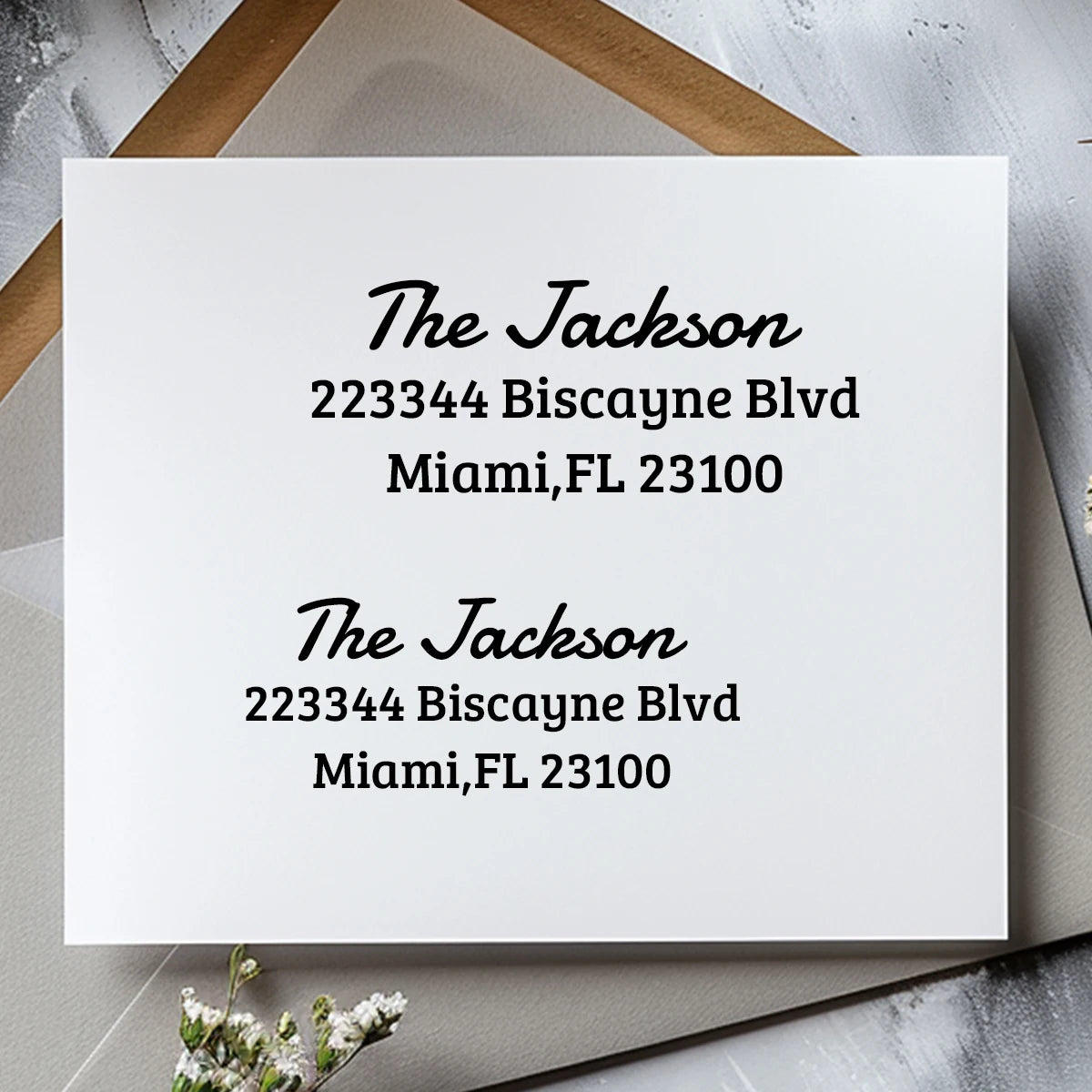 Custom Address Stamp, Return Address Stamps Self Inking Personalized, Customizable Business Stamp, Black Ink Colors, Stamper