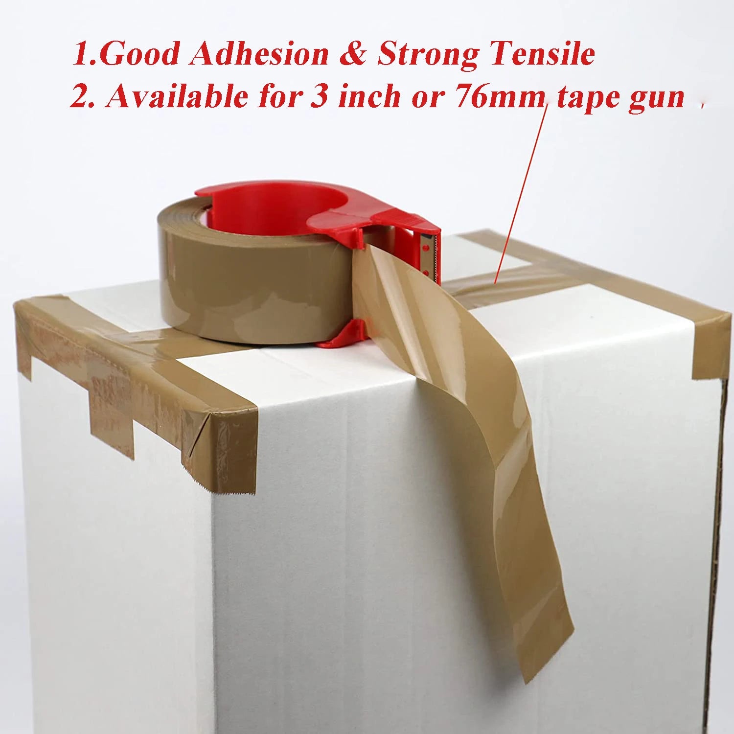 100m Super Bond Brown Packaging Adhesive Tape Shipping Carton Sealing Coffee Sticky Buff ClearTape for Home Office School