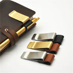 1pc Travelers Notebook Pen Holder Retro Metal Leather Pen Clip Stainless Steel For Midori Travelers Notebook Diary
