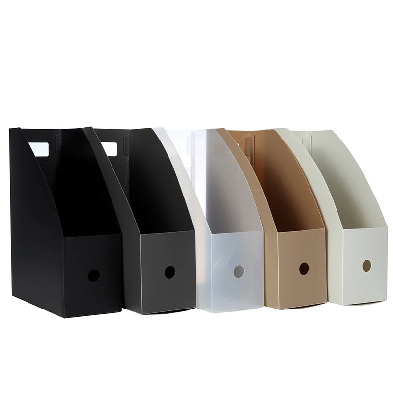 Simple Foldable Office Desktop File Storage Vertical A4 Folder With Inserts Box Large Capacity 9 Color Choices